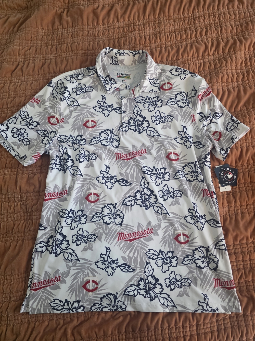 Minnesota Twins Floral Logo Golf Shirt - NWT